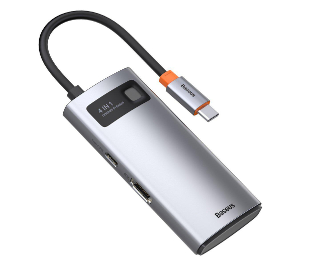 BASEUS Hub 4w1 Metal Gleam USB-C do USB 3.0 + USB 2.0 + HDMI + USB-C PD CAHUB-CY0G - 731742 - zdjęcie 2